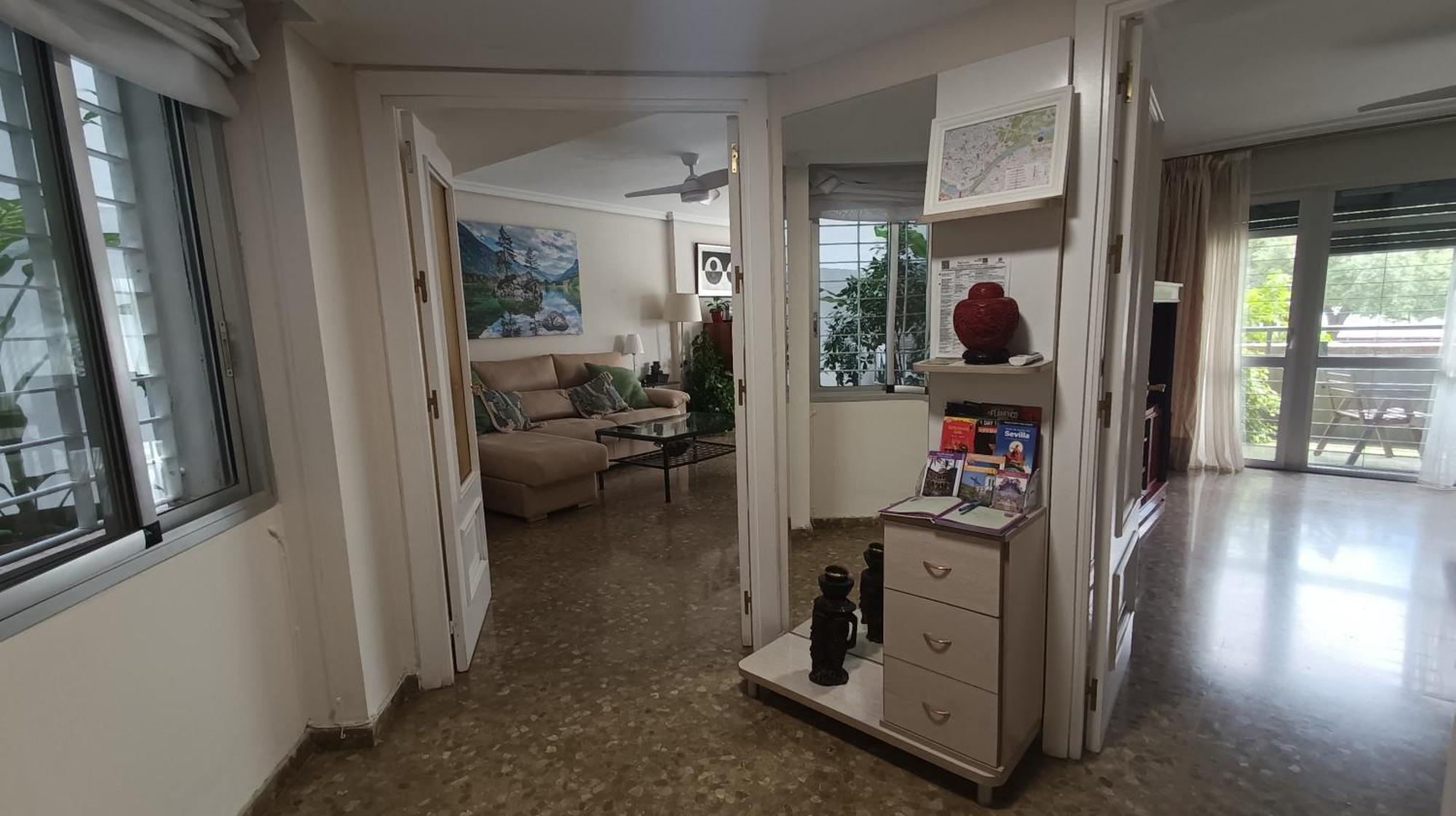Bright apartment facing the river, Plaza España Sevilla Exterior foto